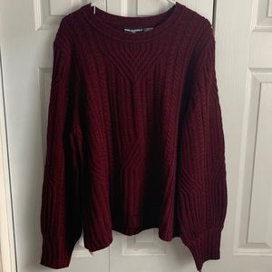 Maroon knit sweater